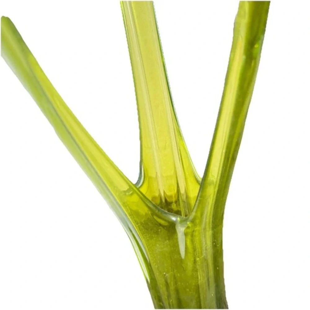 Vintage Viking Green Glass Swung Vase  27